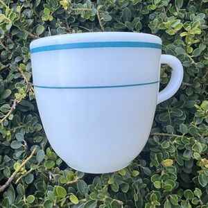 Vintage Decor By Corning Teal Stripe Military Mess Hall Mug 10oz